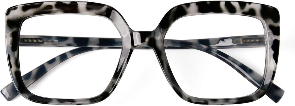 Eyekepper Reading Glasses for Women Large Frame Readers Eyeglasses Oversize - Grey Tortoise +0.50