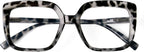 Eyekepper Reading Glasses for Women Large Frame Readers Eyeglasses Oversize - Grey Tortoise +0.50