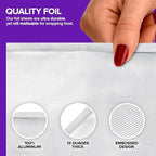 Pre-cut Deli Aluminum Foil Sheets,100 Count 12x10” Heavy Duty Pop Up Foil Sheets for Restaurants, Disposable Foil Sheets for Food, Tin Foil Sheets for Burrito, Hot Dogs, or Sandwich