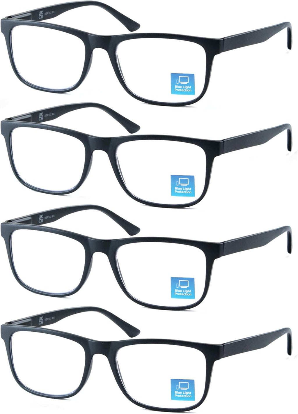 Blue Light Blocking Reading Glasses Men Large Wide Oversized Square Computer Readers Glasses for Big Head/Large Face