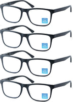Blue Light Blocking Reading Glasses Men Large Wide Oversized Square Computer Readers Glasses for Big Head/Large Face