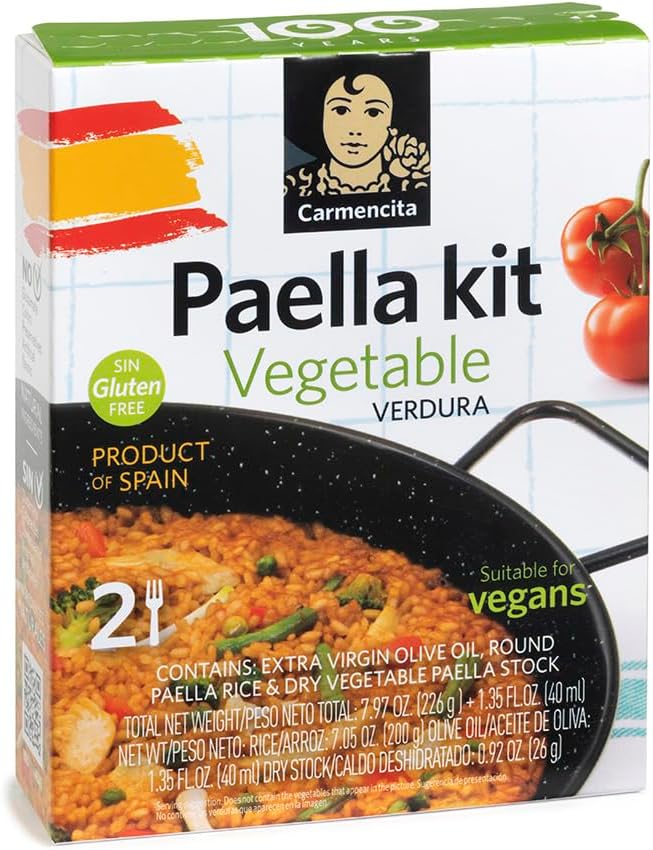 Carmencita. Vegetable Paella Kit with Saffron. 256g (9.03oz).