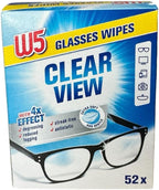 W5 Glasses Lens Cloths 52 Pcs Wipes Cleaning Glasses Camera Phone