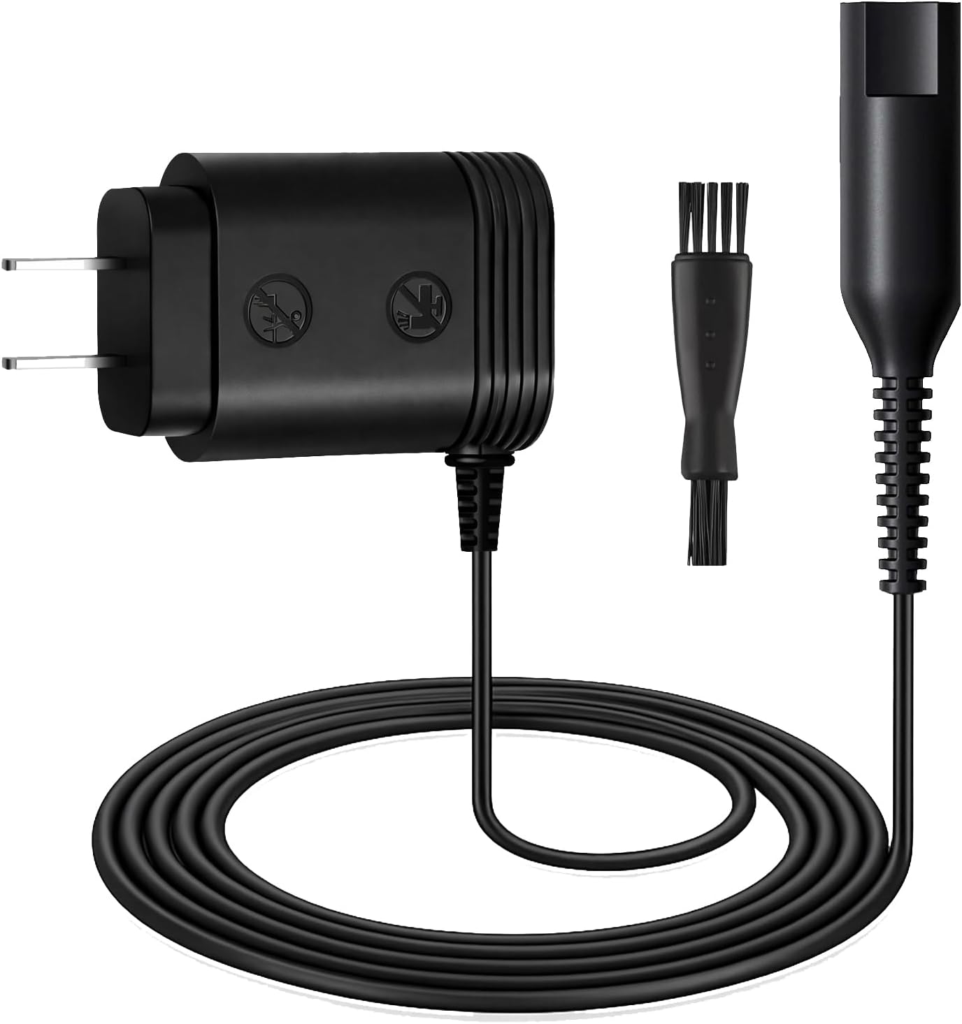 12V Charger Compatible with Braun Series 7 3 9 5 8 6 1 Shavers, Power Cord Replacement for S1 S3 S5 S6 S7 S8 S9 Electric Razor, 12V 400mA US Plug Wall Adapter + Cleaning Brush