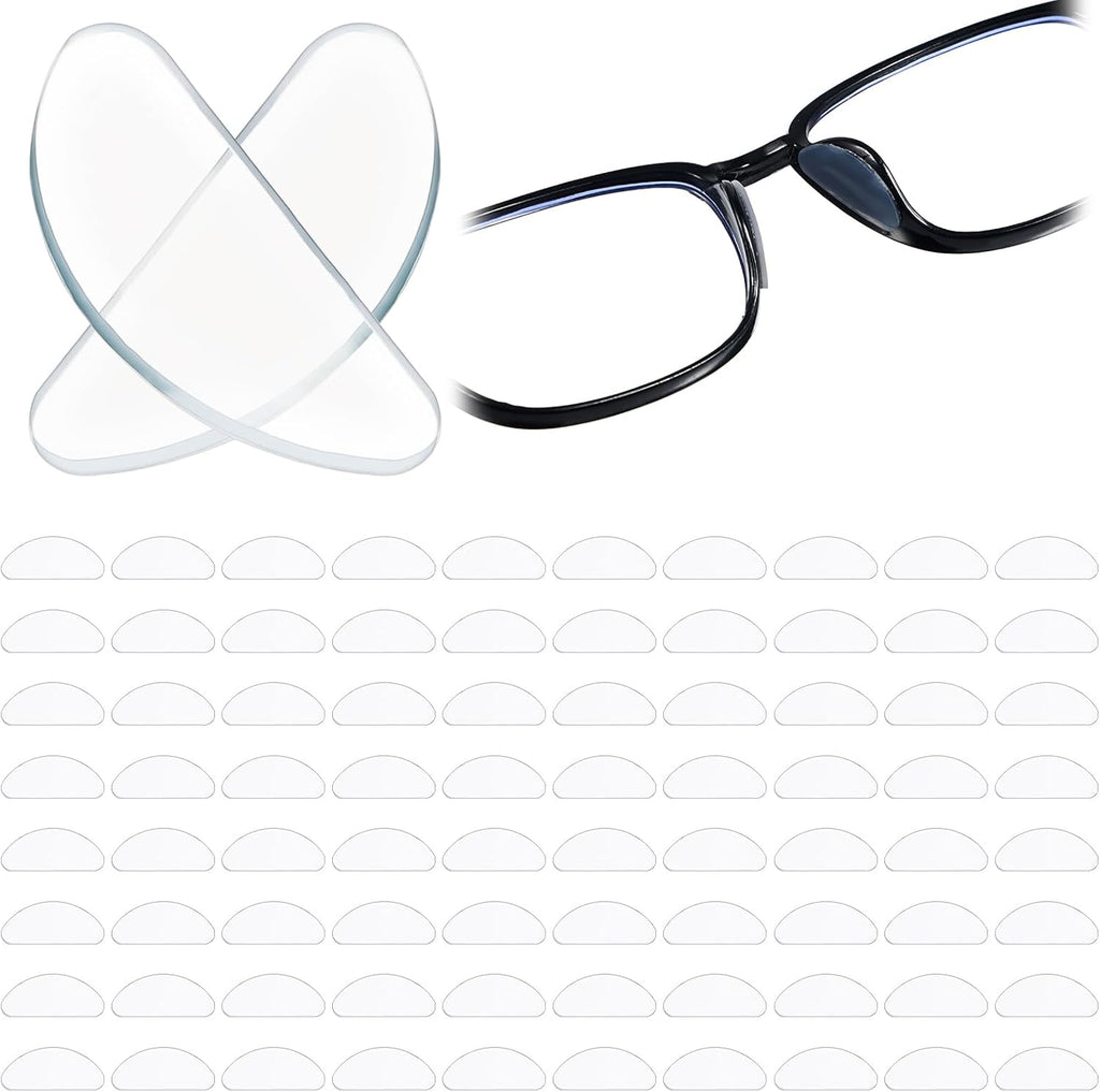 40 Pairs Adhesive Eyeglass Nose Pads, Soft Silicone Glasses Nose Pad, Non Slip Noses Pads for Glasses Accessories, Clear Glass Noses Grips for Eyeglasses Sunglasses