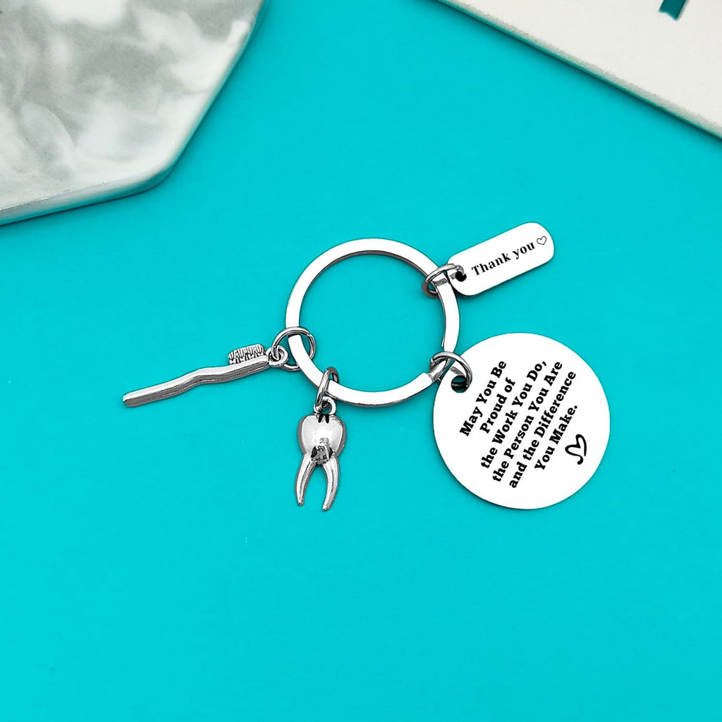 Dentist Appreciation Gifts Dentist Gifts Keychain Dental Hygienist Gift Dental Assistant Gift Dental Nurse Gift Graduation Christmas Birthday Leaving Retirement Thank You Gifts for Dentist