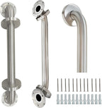 2 Pack Grab Bars for Bathroom, 16 Inch Brushed Nickel 304 Stainless Steel Shower Grab Bar, Safety Assist Handicap Grab Bar, 500lbs Support Grab Bar for Bathtubs and Showers for Gifts