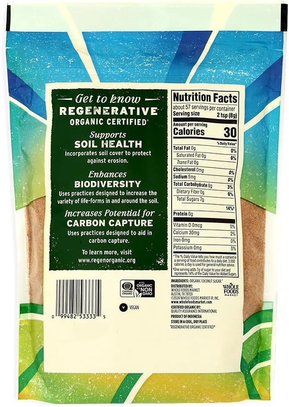 WHOLE FOODS MARKET Organic Coconut Sugar, 16 OZ