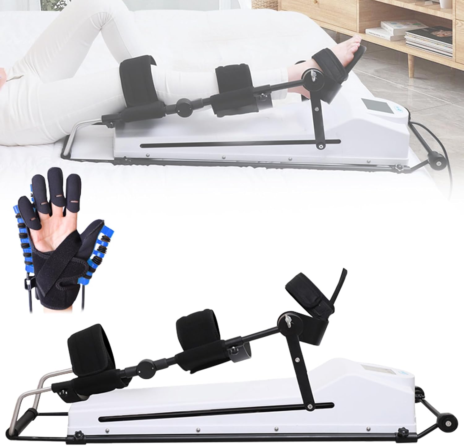 Electric Knee Rehabilitation Trainer Machine, 0°-120° Bidirectional Flexion/Extension Training,for Joint Stiffness, Post-Fracture & Knee Replacement Recovery