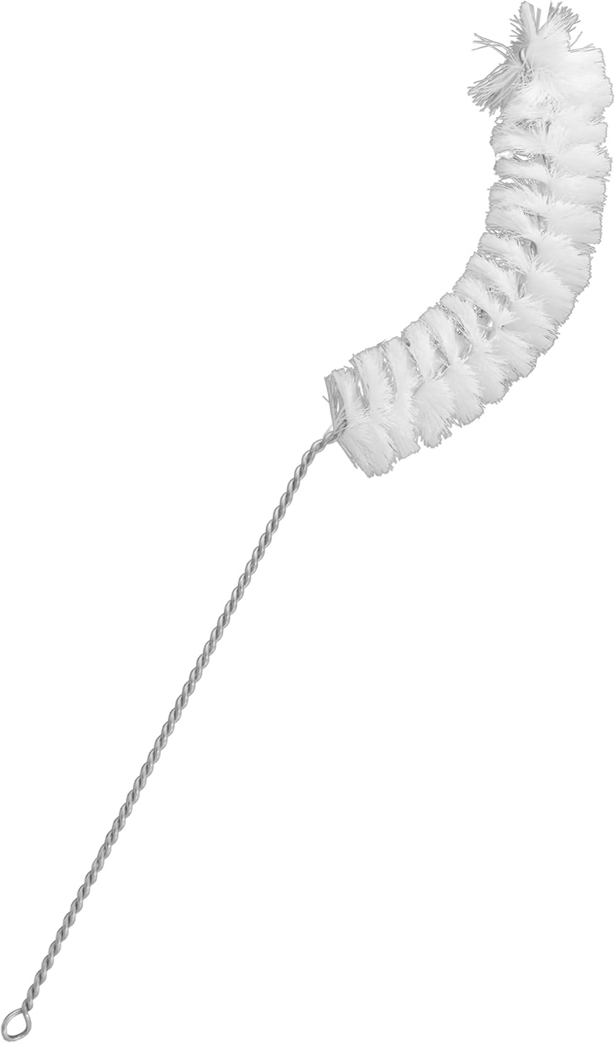 EISCO Curved, Flask Cleaning Brush, 15" - Twisted Stainless Steel Wire Handle - Ideal for Labware, Glassware, Beakers, Bottles, Jars, Cups, Vases up to 6.25" Diameter