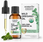 Wild Oregano Oil Organic - 100% Pure Undiluted Organic Wild Oregano Oil with 86-90% Carvacrol, Immune Support - Plant-Based, Herbal Supplement - Vegan, Non GMO, Gluten Free, 1fl.oz/30ml