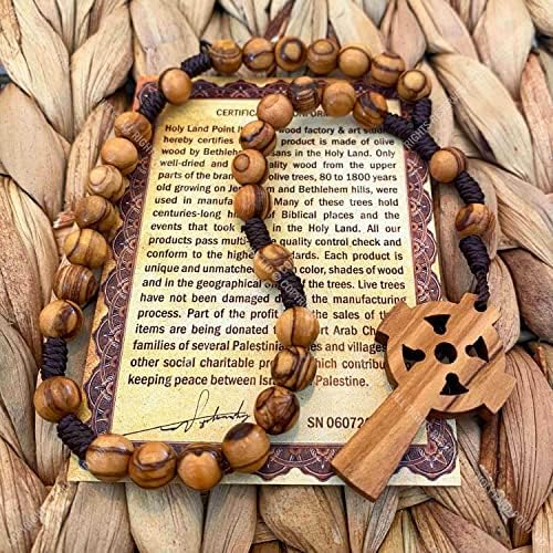 Anglican Olive Wood Prayer Beads - Holy Land Rosary