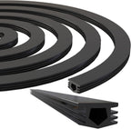 8 Meters Dust Protection Soft Cover Seal Strip,6mm Slot 20 Series Aluminum Extrusion Profile Dustproof Flat Seal Strip,Side Slot Strip (Black)