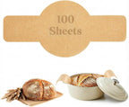 Marspark 100 Pcs Parchment Paper for Sourdough Baking, Bread Sling - Dutch Oven Liner, Pre-Cut Parchment Baking Supplies for Easy Dough Transfer (Round)