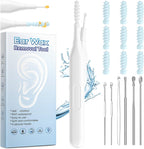 Ear Wax Removal Tool, Multifunctional Spiral Ear Cleaner, Q Grips Earwax Cleaning Tool with 9 Replacement Tips, Washable Ear Wax Removal Kit for Deep Cleaning Ear Picks