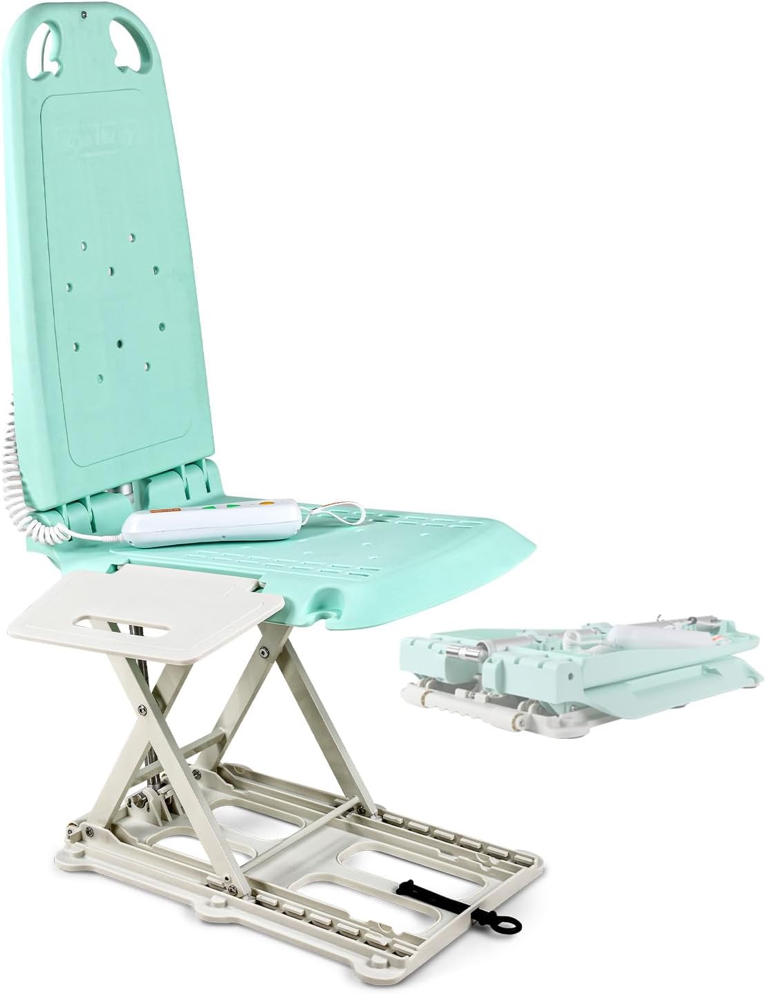 SuperHandy Portable Floor Lift and Bath Lift for Seniors, Foldable, 330 LBS Capacity, IP68 Waterproof, Ergonomic Seat [Patented]