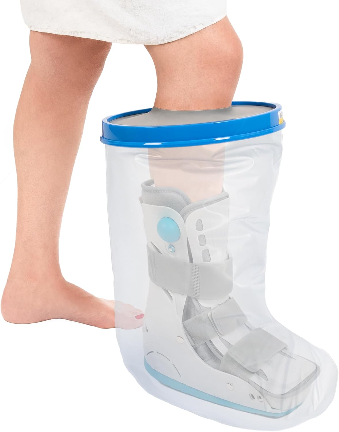 TKWC INC Water Proof Leg Cast Cover for Shower - Watertight Foot Protector (Extra Wide XL)