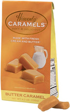 J Morgan Confections Heavenly Caramels, Butter Flavor (4.7 oz bag); Gourmet, Artisan Soft and Chewy Butter Caramel Candies, Creamy and Smooth, Hand-Crafted Golden Treats