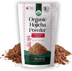 One With Tea Organic Hojicha Powder, Roasted Japanese Green Tea Powder, Stone Ground, Low Caffeine, Smooth Flavor, 2 oz (60g), Perfect for Latte & Iced Drinks