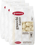 Granoro Italian Potato Gnocchi Pasta, Soft Traditional Potato Dumplings, Authentic Italian Gnocchi for Pasta Dishes, Product of Italy, 17.6 oz (500g) (Pack of 3)