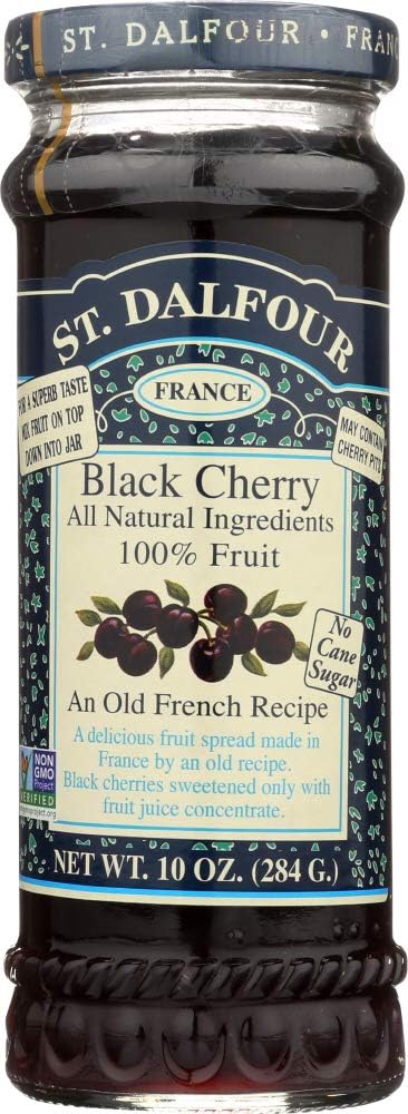 St. Dalfour Black Cherry 100% Fruit Conserve 12x 10 Oz