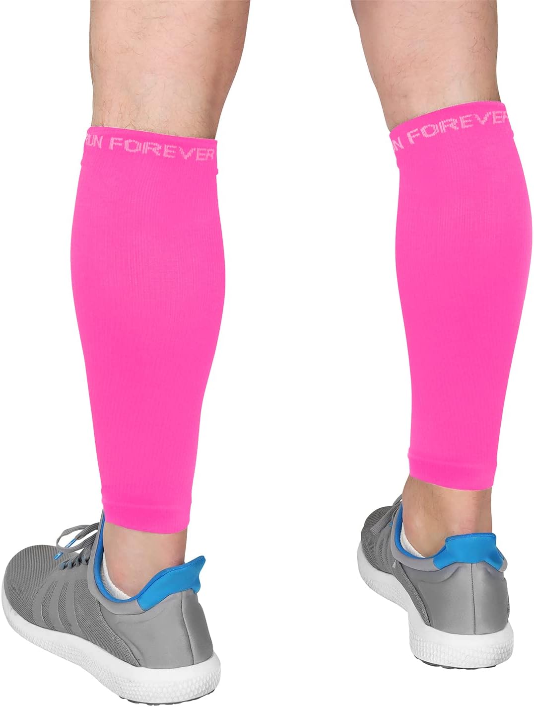 Run Forever Calf Compression Sleeves for Men and Women - Leg Compression Sleeve - Footless Compression Socks for runners