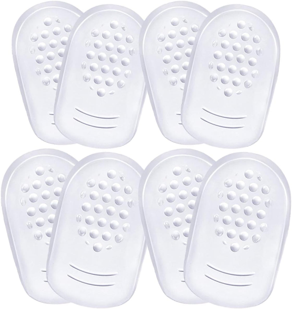 MAGICLULU Invisible Gel Heel Pads 4 Pairs Self-Adhesive Anti-Slip Cushions with Breathable Shock Absorption for Women’s High Heel Shoes