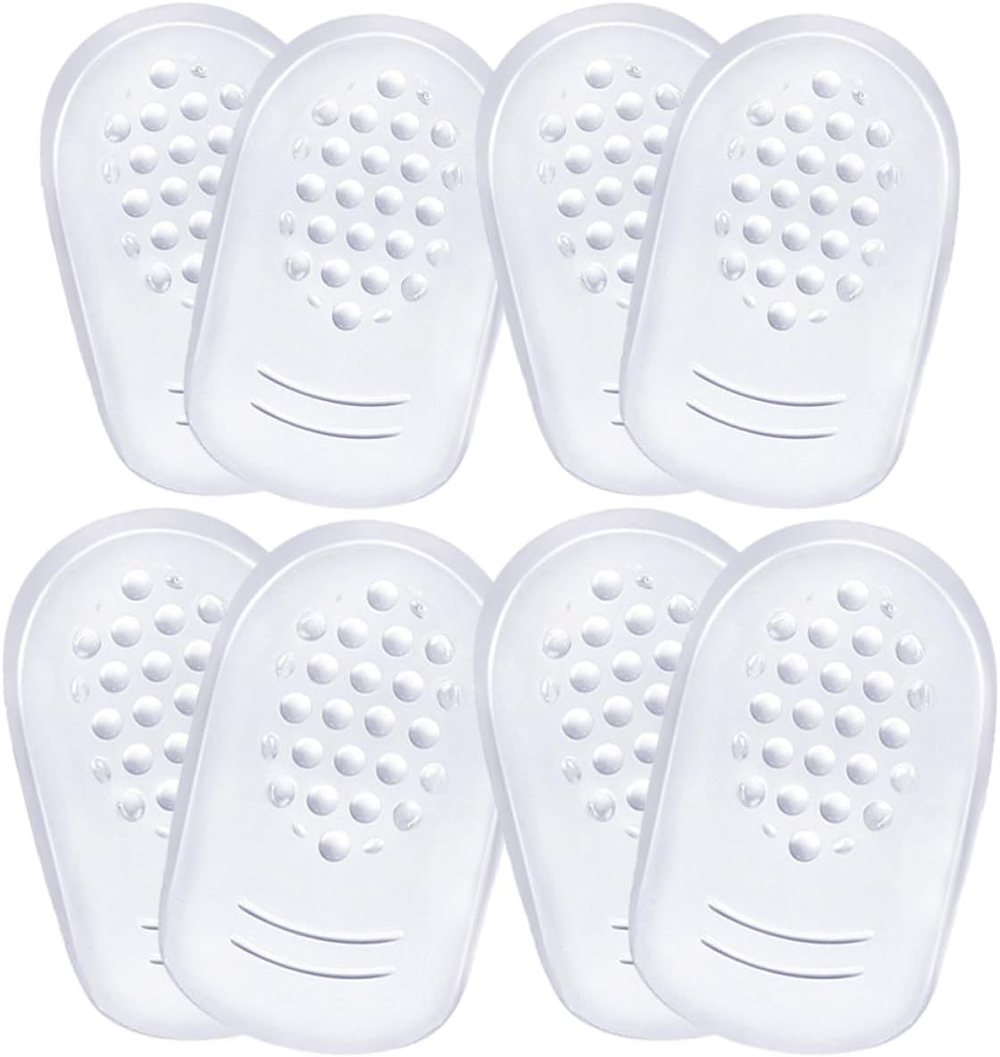 MAGICLULU Invisible Gel Heel Pads 4 Pairs Self-Adhesive Anti-Slip Cushions with Breathable Shock Absorption for Women’s High Heel Shoes