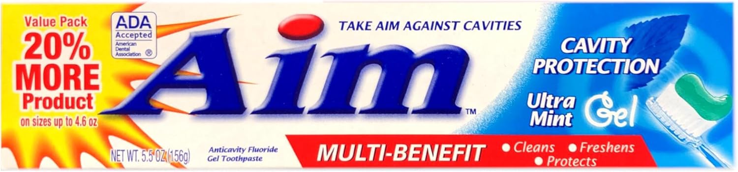 Aim Cavity Protection Anticavity Fluoride Toothpaste Ultra Mint, 5.5 OZ