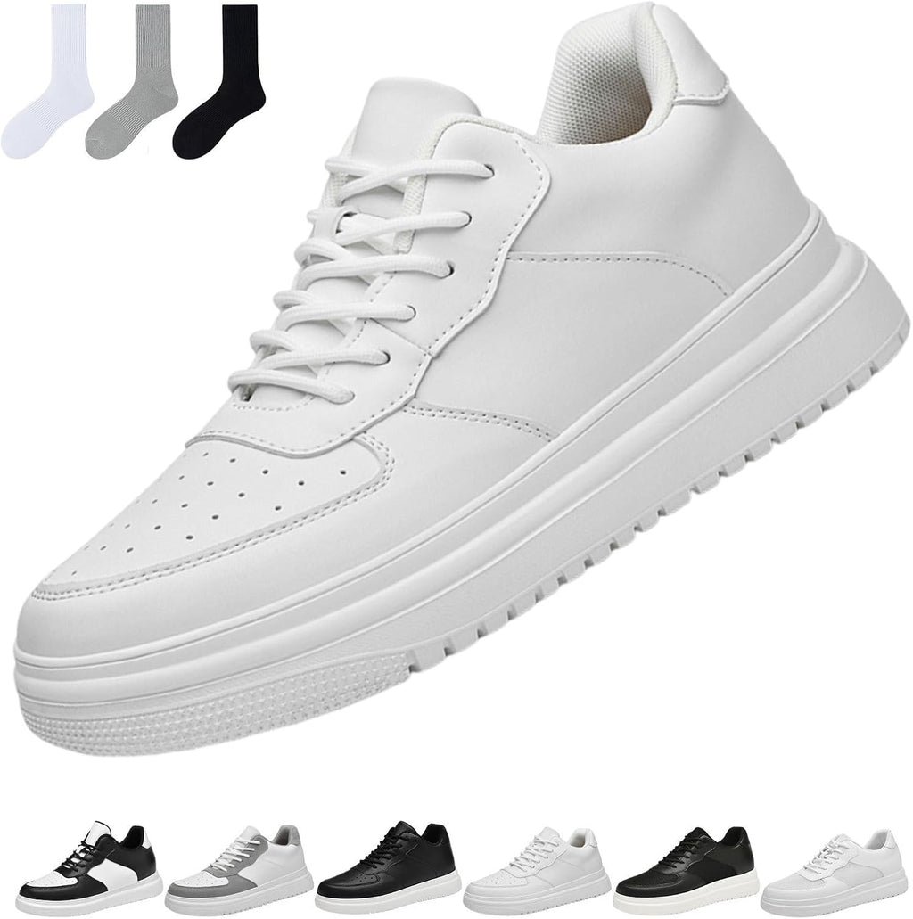 Height Boost Sneakers with Invisible Lift, 1.6”/2.4”/3”/4” Height Increase, Lightweight Breathable Non-Slip Shoes for Men & Women (Unisex Size Guide)