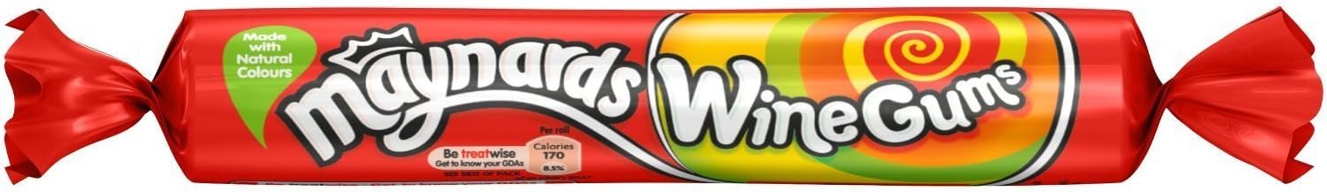 Maynards Wine Gums Roll, Case of 40 Rolls, 52g Each