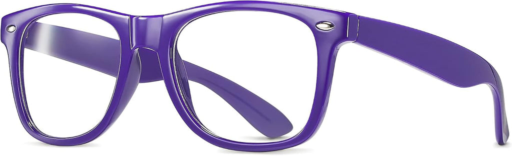 Clear Lens Non-Prescription Retro Nerd Glasses for Men Women - Cosplay Costume Fake Eyeglasses