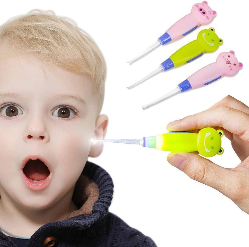 Ear Wax Removal Tool for Kids with LED Light, Remove Ear Wax with LED Light for Easy Access 3Pack
