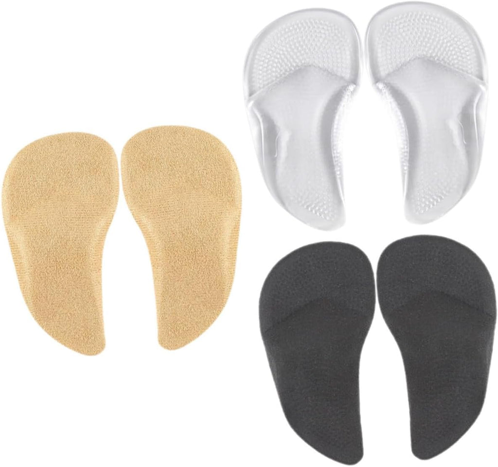 FRCOLOR 3pairs High Heel Inserts of Arch Orthopedic Insoles Metatarsal Pads Women's Foot Pain Relief Comfortable Non-Slip Breathable