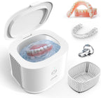 Phniti Retainer Cleaner Machine, 46kHz Professional Portable Ultrasonic Jewelry Cleaner for Dental Use, Mouth Guard, Watch, Ring, Jewelry Cleaners Machine - Household Use, White