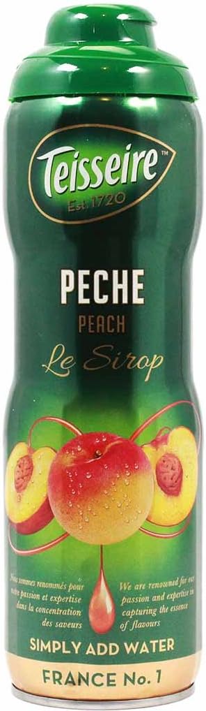 Teisseire Peach Syrup 20.3 fl oz for flavoring tea, for sodas and more (3 PACK)