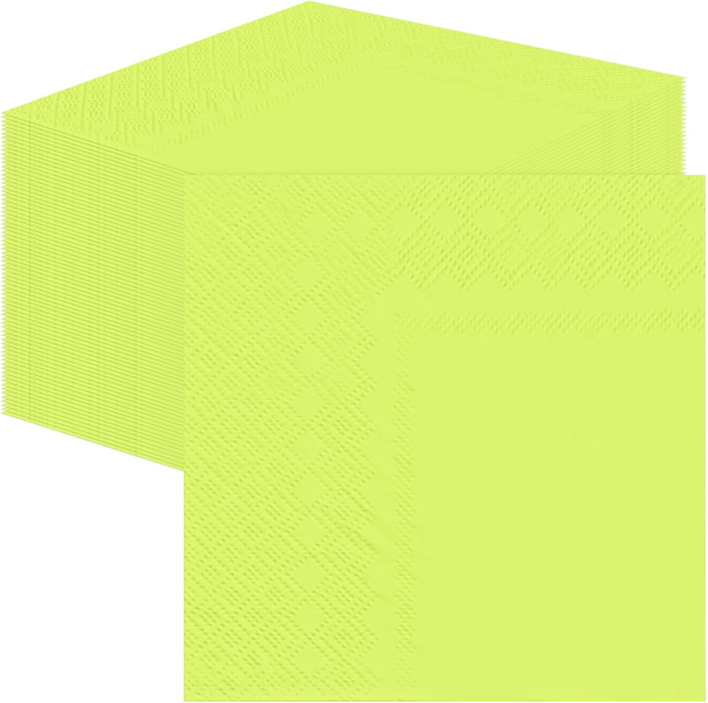 SietDESEO 50 Pieces Lime Green Napkins Disposable 3-Ply Lime Green Cocktail Napkins Paper Dinner Napkins for Birthday Baby Shower Wedding Valentines Day Party Beverage Napkin