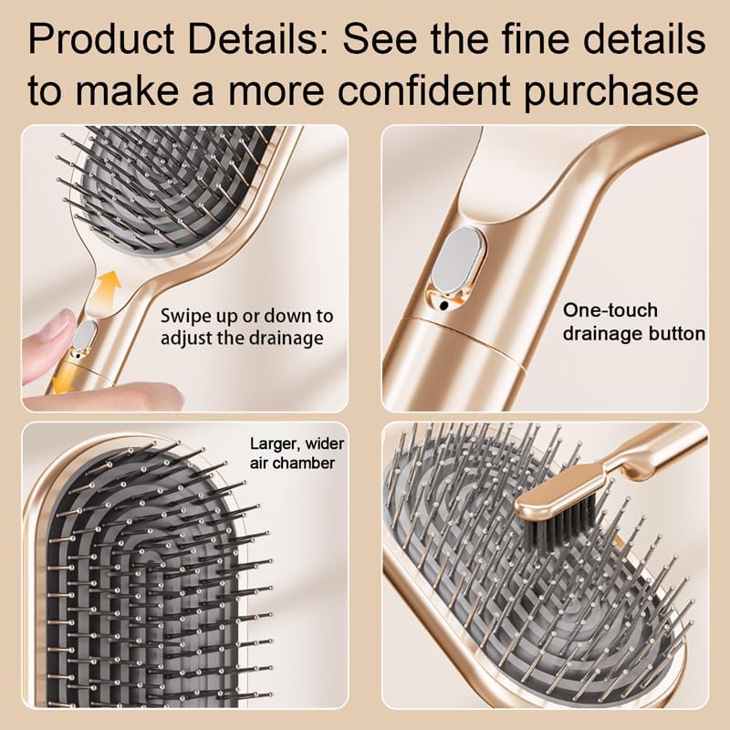 4 PCS Air Cushion Comb Volumizing Hair Brush Scalp Massage Detangling Smooth Hair Comb for Home Daily Hair Styling