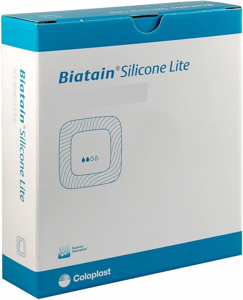 Biatain Silicone Lite Foam Dressing 5" x 5", Pad Size 2.87" x 2.87" - 10 Each / Box