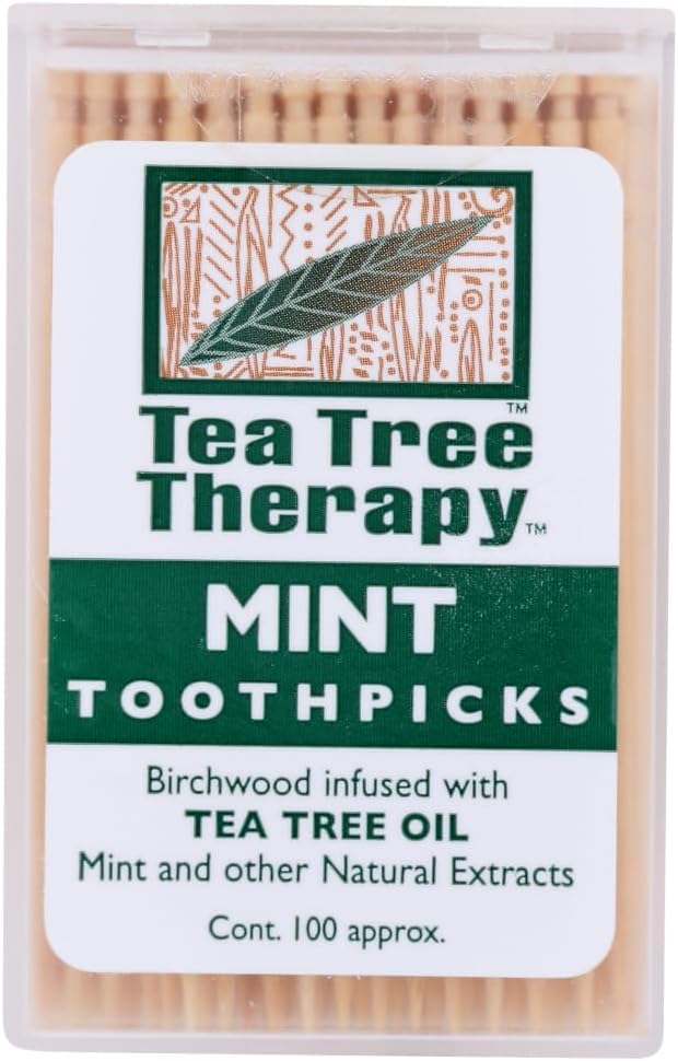 Tea Tree Therapy, Toothpicks Mint Tea Tree, 100 Count