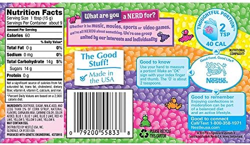 Wonka Rainbow Nerds, 5 Oz. Box (Pack of 4)