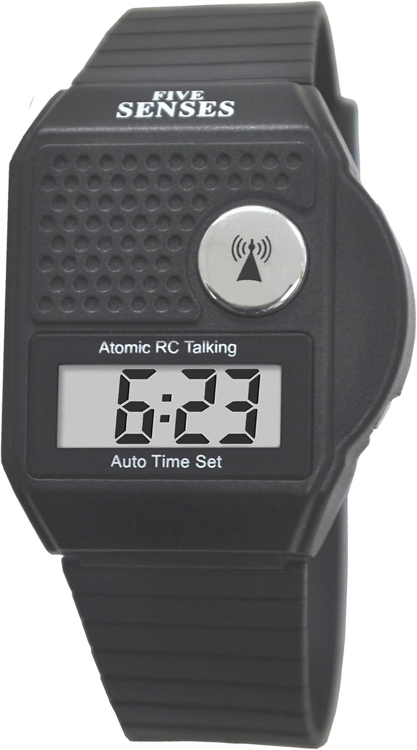 FIVE SENSES - English Atomic Talking Watch, Easy to use for Seniors Blind Men Women, Loud Talking Watch with Sound for Vision Impaired, Watches for Elderly Women, Blind People Products 1026
