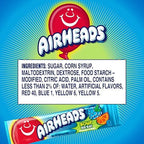 Airheads Sour Full-Size Candy Bars, Taffy, Sour Blue Blast, Individually Wrapped Candy, 36 Count