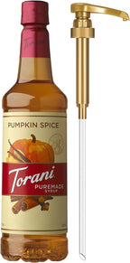 Torani Puremade Syrup, Pumpkin Spice Flavoring for Drinks, Pump Included, 25.4 Fl Oz