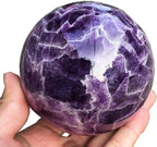 50-60mm Natural Amethyst Crystal Ball, Hand Polished Purple Quartz Sphere, Reiki Healing Decorative Sphere, Chakra Energy Stone Crafts, Feng Shui Home Desktop Ornament, Collectible Crystal Gift