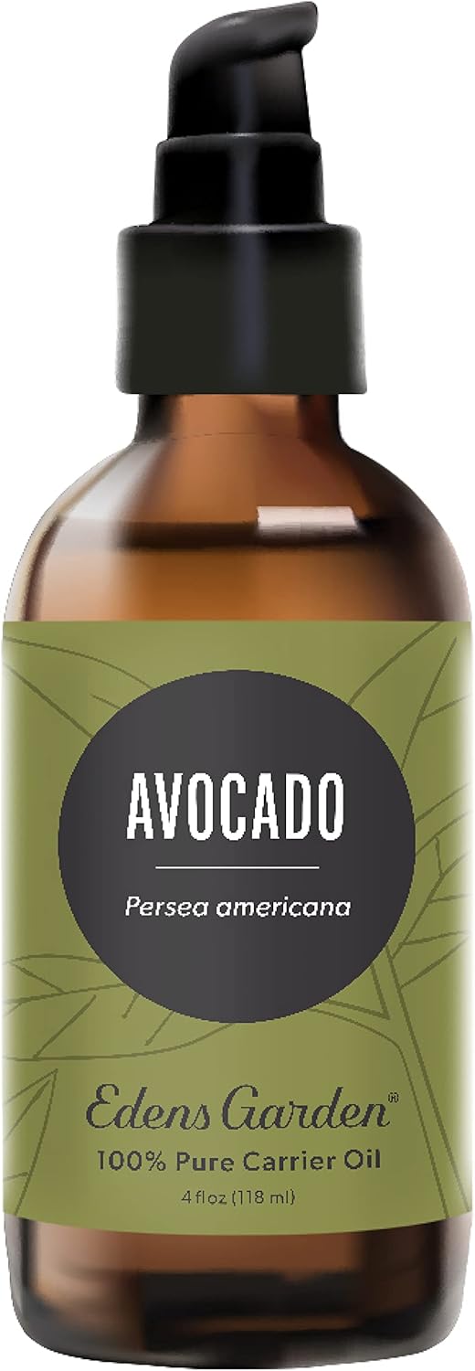 Edens Garden Avocado Carrier Oil- 100% Pure Premium Cold Pressed & Hexane Free, Natural Moisturizer for Face, Skin, Hair & Nails, Diluting Essential Oils, DIY Beauty, Men & Women 118 ml (4 fl oz)