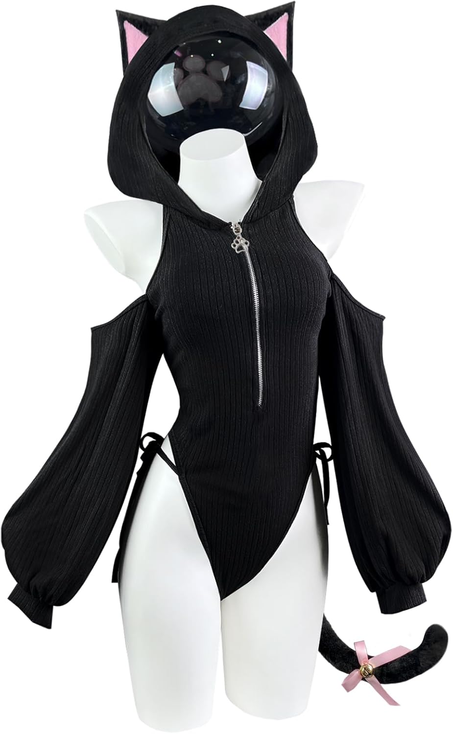 KORURACLUB Sexy Cat Maid Outfit Womens Lingerie Set Kitten Cat Claw Cosplay Sexy Sweater lingerie animal Cosplay lingerie