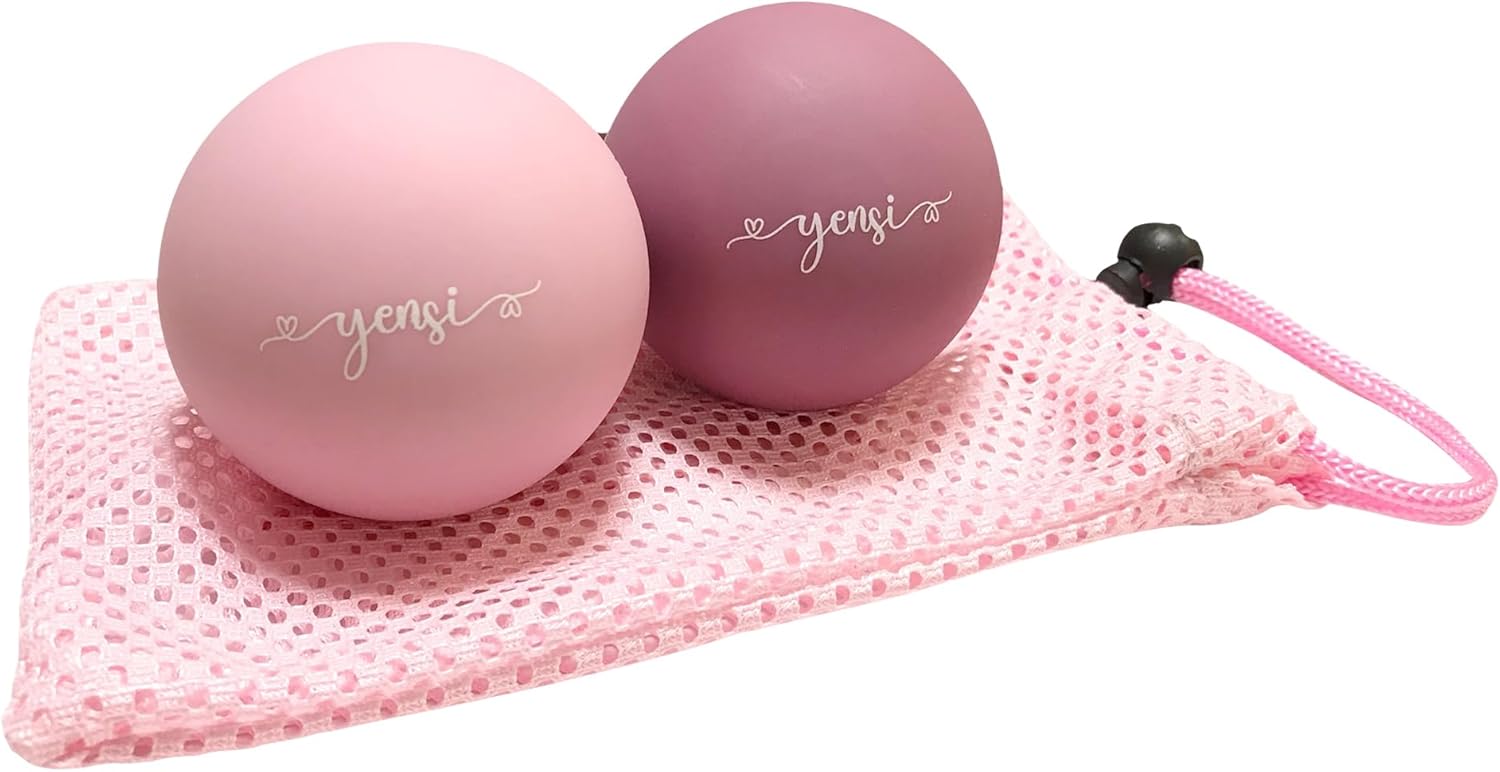 Silicone Massage Lacrosse Balls for Trigger Point Therapy, Muscle Knots, and Physical Therapy. Set of 2 Balls with Carrying Bag. Latex-Free. Ideal for Deep Tissue Massage and Myofascial Release