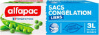Alfapac - Reusable 40 freezer bags with ties - Medium model - Wide opening - Eco-responsible - Transparent - Made in France NCV2X40