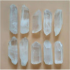 Colorsheng 10 Pcs Natural Rough Quartz Crystal Column Points Shards (1"- 2")